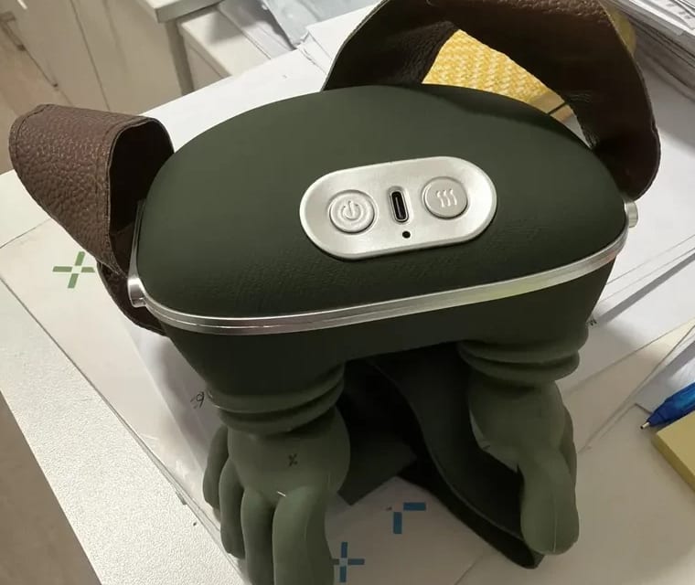 Foto enviada por un cliente con su masajeador